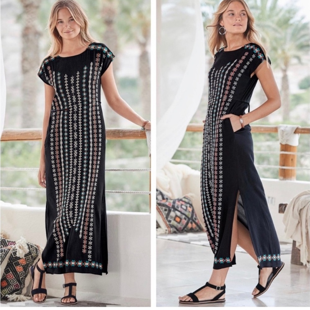 Sundance Aztec Boho Embroidered Maxi Size XS